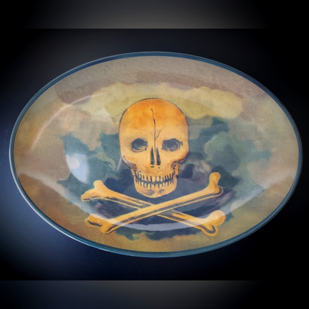 John Derian Target Halloween Down to the Bone Serving Tray Dish Skull Goth